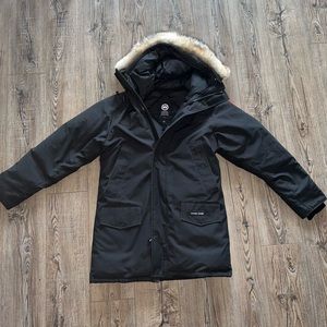 Men’s Canada Goose Langford Parka, Black, Medium. Great condition, lightly worn.